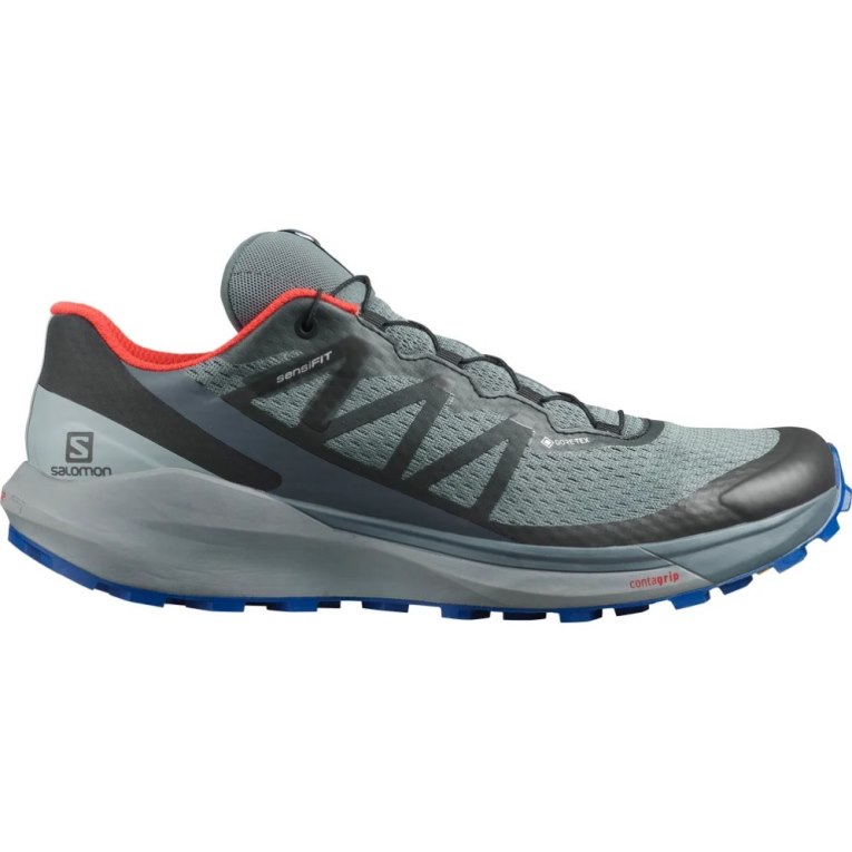 Grey Salomon Sense Ride 4 GTX Invisible Fit Men\'s Trail Running Shoes | IE LB5724